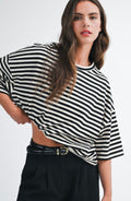 Black and white stripe tee
