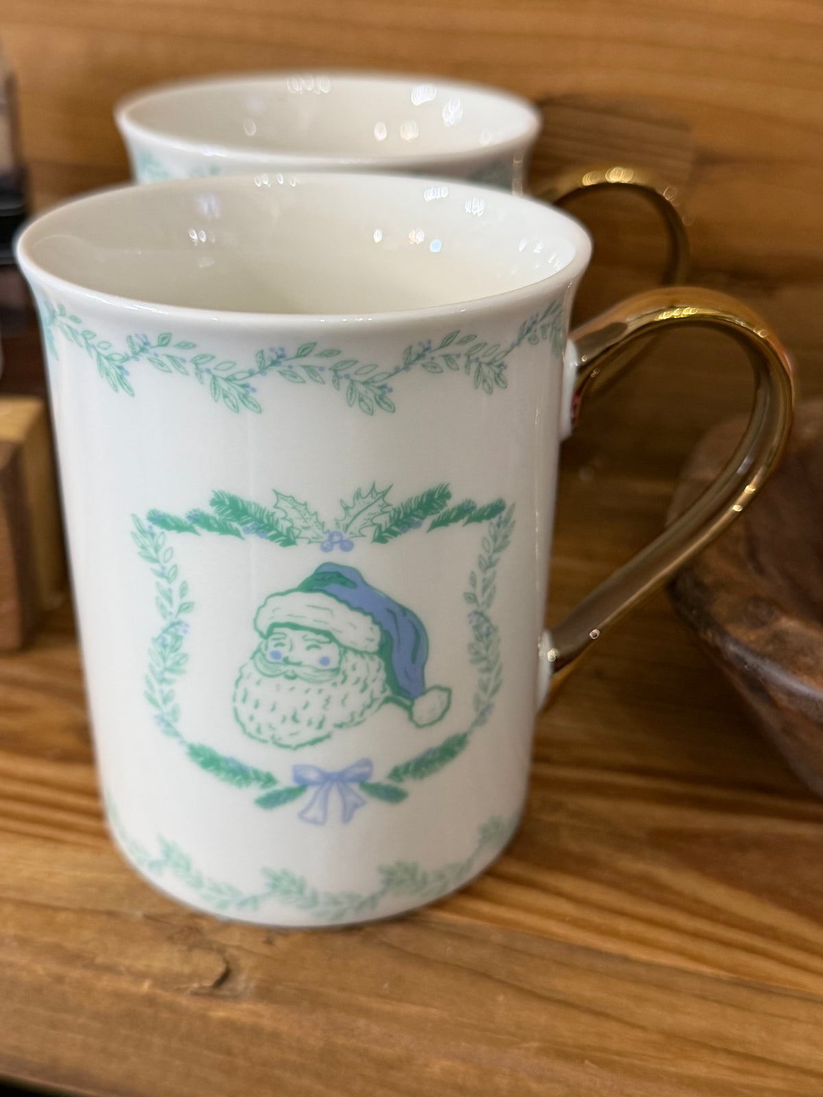 Blue Santa mug